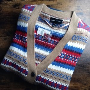 NWT Lane Bryant Multi-Color Fair Isle Button-Down Cardigan Size 18/20